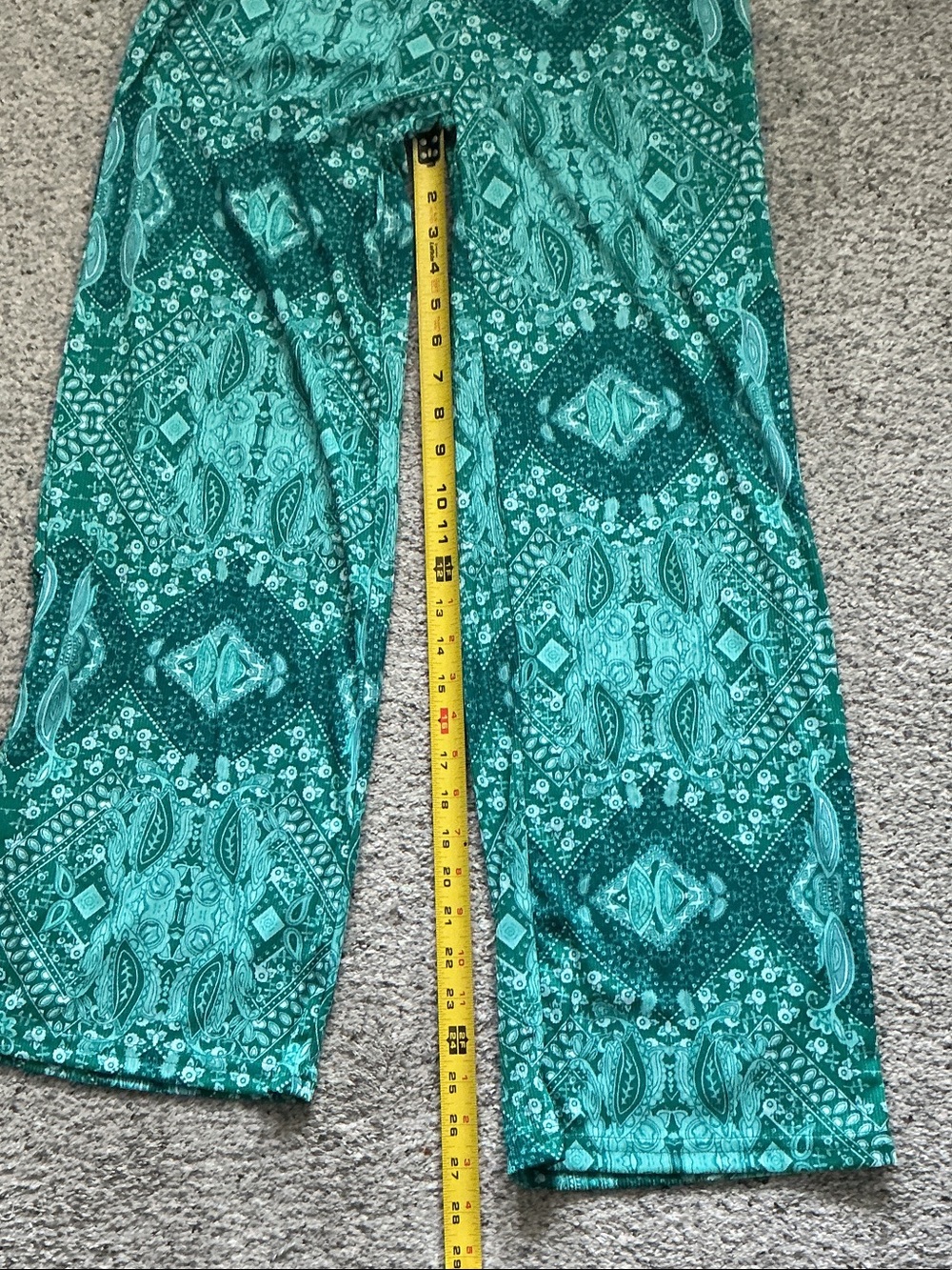 NWT Love Poem Boho Straight-Leg Pants ~ Teal - Picture 8 of 11